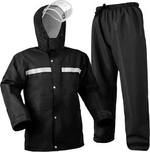 Rain+Suits+for+Men+Women+Jackets+Pant+Gear+Raincoat+Waterproof+motorcycle+hivis - Picture 1 of 5