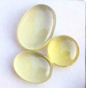 Lotto pietre preziose sfuse 55,3 ct quarzo limone naturale 17,5*24 mm cabochon ovale - Foto 1 di 2