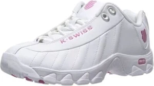 Woman K-Swiss ST329 CMF Sneaker 93426-156-M Color White/Shocking Pink Brand New - Picture 1 of 7