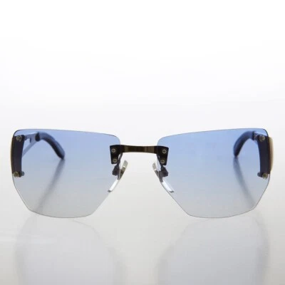 Rahmenlosen Y2K Sonnenbrille mit Blauer Farbverlauf Linse- Emerson - Bild 1 von 3