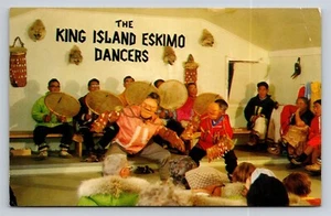 Postal de colección Alaska Airlines Tours King Island bailarines esquimales inuit AK - Imagen 1 de 5