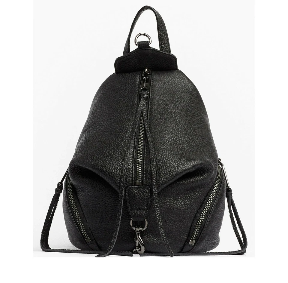Rebecca Minkoff M.A.B. Hobo Mini Leather Backpack - Black