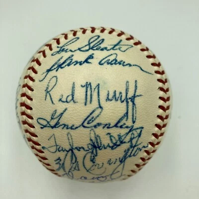 Stunning  1956-1957 Milwaukee Braves Team Signed NL Baseball Hank Aaron JSA COA - Image 1 of 4