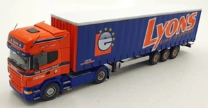 Universal Hobbies 1/50 Scale Diecast 5610 - Scania Lyons Truck - Orange/Blue - Picture 1 of 5