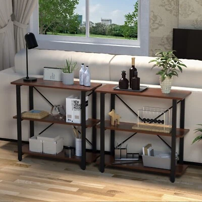 CONSDAN Console Table, Solid Wood Top with Metal Frame(Single)-Unsealed, Unused - Image 1 of 4