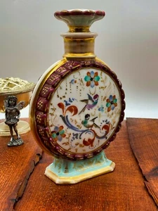 Antique Oriental Porcelain/China Moon Flask with Enamelled on both sides Birds - Picture 1 of 12