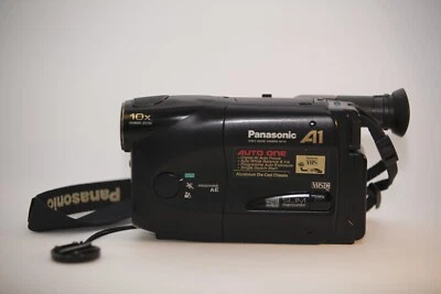 Panasonic A1 VHS-C Movie Camera NV-A1E Slim Palmcorder 10x Power Zoom, Good - Image 1 of 4