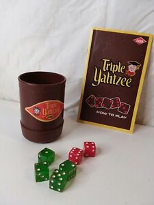 Triple Yahtzee Dice Cup Dice Playing Instructions