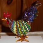 blown glass rooster chicken figurine Murano 3.5"