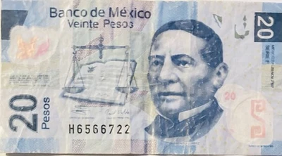 2001 SERIES D 20 VEINTE PESOS BANCO DE MEXICO CURRENCY NOTE POLYMER BILL MONEY - Image 1 of 4