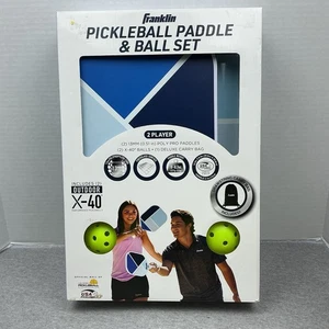 Franklin Sports 2-Player Pickleball Paddle Set - Fiberglass Paddles + Balls NEW - Picture 1 of 2