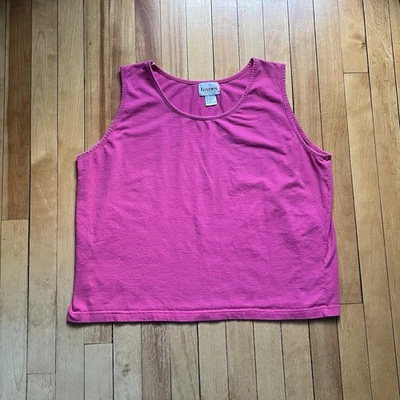 Camiseta sin mangas vintage Hanes Signature Collection rosa para mujer talla - XL Foto 1 de 4