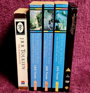Jrr Tolkien Herr der Ringe 1-3 & Silmarillion Buchpaket mit Original DVD - Bild 1 von 24