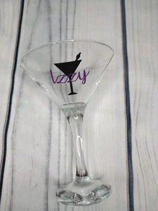Vaso de cóctel Petite Martini personalizado con nombre diseño de cóctel Home Bar - Imagen 1 de 3