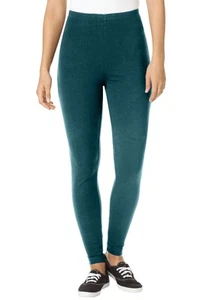 Woman Within Plus Size Tall Stretch Cotton Legging - Picture 1 of 41
