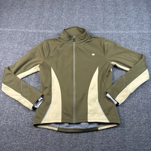 Pearl Izumi Jacket Womens Small Green Softshell Cycling Biking Pockets Full Zip - Picture 1 of 16
