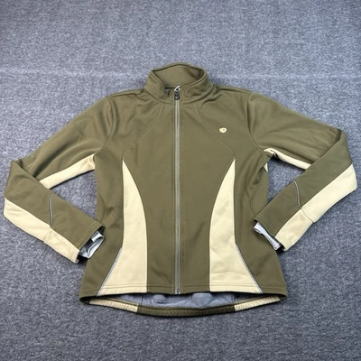 Pearl Izumi Jacket Womens Small Green Softshell Cycling Biking Pockets Full Zip - Image 1 of 4