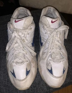 VTG White/Blue Nike Run Walk Athletic Sneakers Mens US 10 - 1997 - Picture 1 of 10
