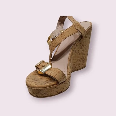 Tacones de cuña Stuart Weitzman de corcho para mujer talla 8M.  Foto 1 de 4