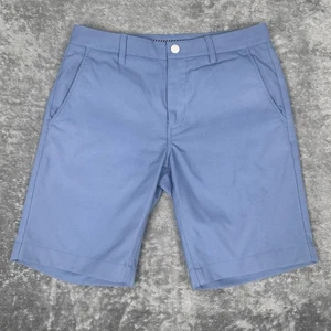 Bonobos Pantaloncini Golf 31 Uomo Blu 10” Cuciture Interne Chino Flat Front Performance Elasticizzati - Foto 1 di 9