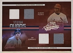 2005 Absolute Memorabilia Team Quads Dual Relics /25 Pujols Edmonds Rolen Walker - Picture 1 of 7