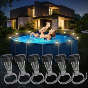 VICHTOP Solar Pool Lights - 6 Pack, Pool Light for Framed Above Ground Pools,... - Picture 1 of 7