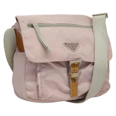 Auténtico Bolso de Hombro PRADA Nylon Rosa Gris Plata 116830 Foto 1 de 4