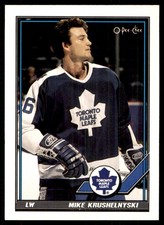 1991-92 O-Pee-Chee Mike Krushelnyski Toronto Maple Leafs #324