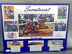 SELTEN 25th Anniv. Sekretariat - Ron Turcotte signierte 11x14 Fotocollage - JSA/Coa - Bild 1 von 4