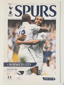 2012/13 TOTTENHAM HOTSPUR V NORWICH CITY 01-09-2012 PREMIER LEAGUE - Picture 1 of 1