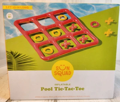 Sun Squad Piscina Inflable Tic Tac Puntera Juego 45"L x 46"W x 4.5" Alto Foto 1 de 3