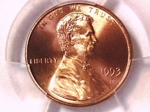 1993 D Lincoln Memorial Cent PCGS MS 67 RD 39282514 - Picture 1 of 3