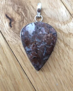 Chunky Deep Red White Lake Superior Agate Arrow 2” Pendant Artisan - Picture 1 of 5