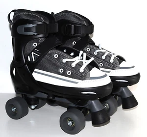 Trendy Kinder ROLLSCHUHE verstellbar 37 - 40 Turnschuh Style weiss-grau B-Ware - Bild 1 von 4