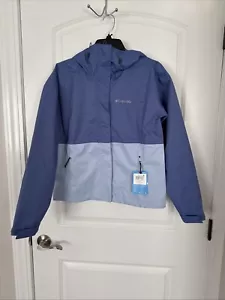 NWT Columbia Women's Hikebound Short Rain Jacket Purple Size XS Omni Tech - Picture 1 of 9