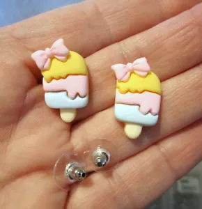 Popsicle Earrings Ice Cream Bar A - Hypoallergenic - Picture 1 of 5