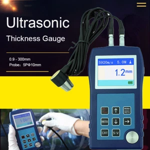 Misuratore di spessore digitale ad ultrasuoni 0,9〜300 mm per vetro rame metallo acciaio - Foto 1 di 7