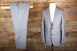 Traje Taylor & Wright 38L 38W 31L gris cañada lana a cuadros - Imagen 1 de 8