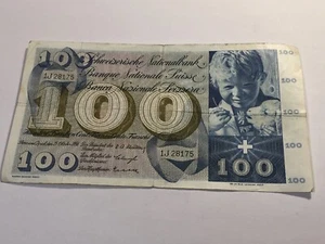 Banknote Schweiz 100 Franken 1956 (75-40) - Bild 1 von 2