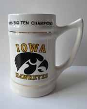 IOWA HAWKEYES 1985 Big Ten Champions Ceramic Mug Coffee Stein Cup 24 oz