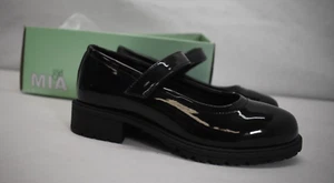 Mia Girls Etya Mary Jane Heels Black Kids Shoes Hook & Loop Strap Size 13M - Picture 1 of 9