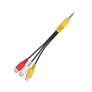 3.5mm Mini AV Male 3-RCA Female Audio Video Cable Stereo Headphone Jack Adapter - Picture 1 of 4
