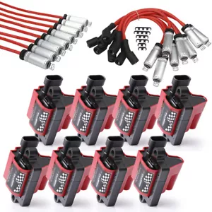 Super Performance Ignition Coils & Spark Wires For GMC 12558693 4.8 5.3 6.0 8.1L - Picture 1 of 18