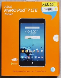 New Sealed ASUS MeMO Pad 7 LTE Quad-Core 16GB 7" Android Tablet - AT&T Prepaid - Picture 1 of 4