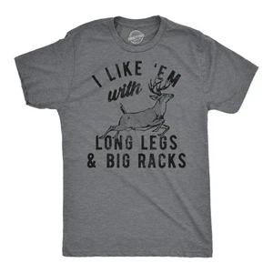 Camisetas divertidas para hombre I Like Em con piernas largas y grandes bastidores sarcásticos camiseta de caza - Imagen 1 de 7