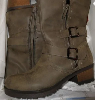 BOTA DE MOTOCICLISTA DE ABEDUL DE MONTAÑA BLANCA 9,5 M PIEDRA MEDIO-PIE Foto 1 de 4