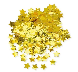 Coriandoli decorativi in foil per tavola palloncini stelle oro decorazione festa - Foto 1 di 1