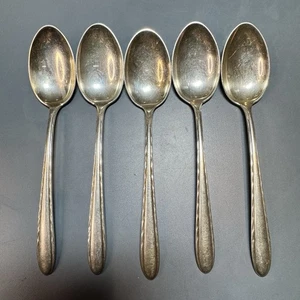 Handtuch Sterling Silber Löffel 5er Set Silberflöten 5,75" 128 g 925 - Bild 1 von 14