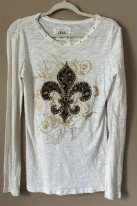 Ariat Fleur de Lis Langarmshirt mit Blumenmuster Damen Cowgirl Gepard - Bild 1 von 7