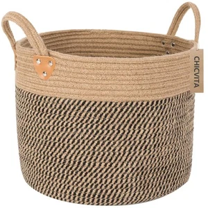 Wicker Laundry Basket With Handles, Storage Baskets for Decor, Rope Basket fo... - Picture 1 of 8
